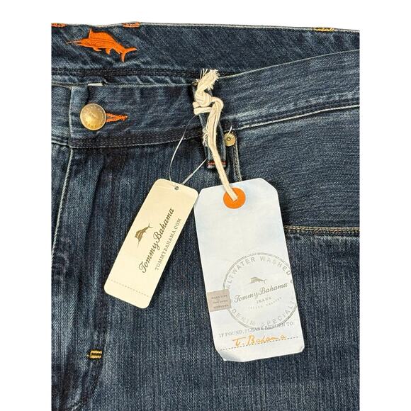 NWT Tommy Bahama Coastal Island Straight Leg Jeans Men's 40x38 Medium Wash - Picture 5 of 11